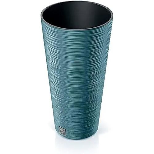 Pot De Fleurs - Prosperplast - Furu - 7,5 L - Bleu Scandinave - Rond Avec Réservoir D'eau