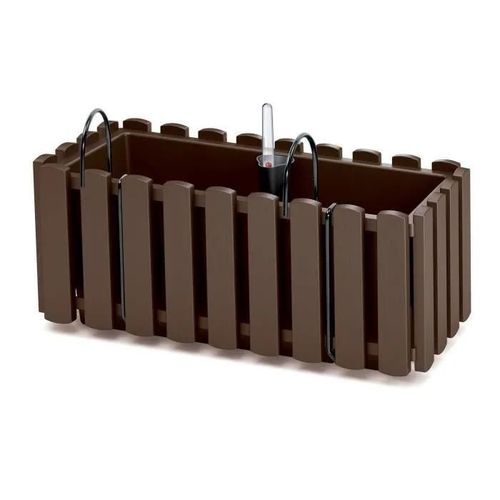 Pot De Fleurs Avec Crochet Suspension Balcon 38cm Marron Boardee Fencycase