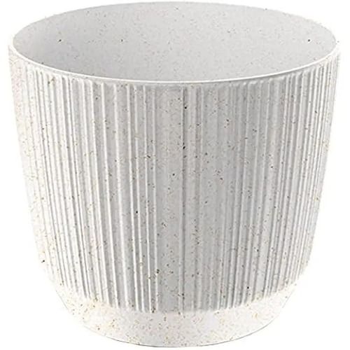 Pot De Fleurs - Prosperplast - Ryfo - Blanc Cassé - Biodégradable - 19,5 X 19,5 X 17 Cm