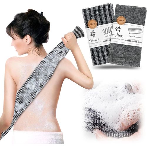 Kathlelxh-Lot De 2 Débarbouillettes Exfoliantes ¿ Gommage Pour Le Corps, Éponge De Lavage En Luffa ¿ Douce Pour Le Dos ¿ Pour Les Peaux Sensibles Et Rugueuses[H21] 