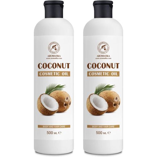 Kathlelxh-Huile De Noix De Coco Set 2x500 Ml - Huile De Coco - Huile Cosmétique - Huile De Base - Soins De La Peau - Soins De La Cheveux - Corps - Beauté[H984]