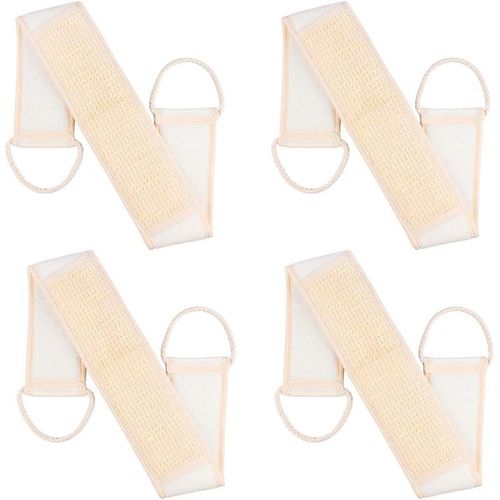 Kathlelxh-Eponge Exfoliante Bande Eponge Exfoliante 4pcs Eponge Exfoliante En Coton Eponge Douche Exfoliante Sangle Gratte-Dos Eponge Soin De La Peau Pour Douche Et Bain Retire Les Peaux M[H558] 