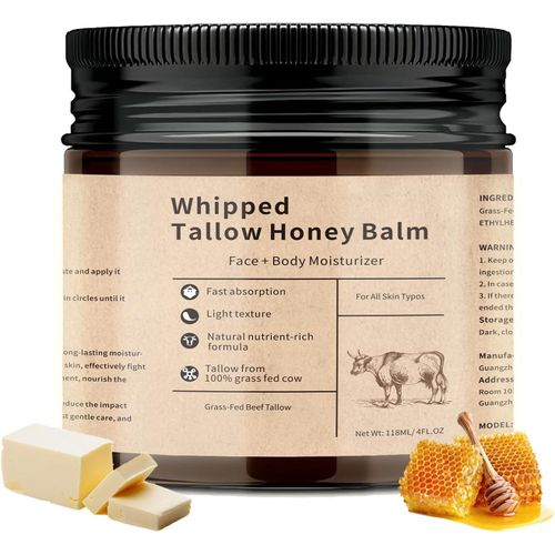 Kathlelxh-Beef Tallow Skincare - Crème Bio Pour Le Vi - Nourrie À L'herbe - Avec Cire D'abeille - Soin En Profondeur Pour Les Peaux Sèches Du Vi Et Du Corps - Absorption Rapide Et Non Parf[H879]