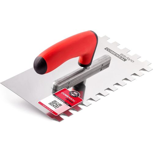 Truelle de Dentée-Taloche pour Colle en Acier Inoxydable-Crantée Outil de Tuile-Made in EU-Dent 12x12 mm