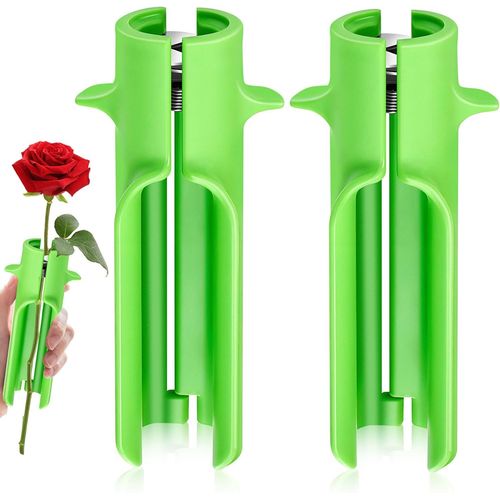 Lot de 2 outils pour enlever les épines de rose,nettoyeur de fleurs,coupe-épines,outil pour enlever les feuilles,jardinage vert,compositions florales,nouvelles améliorations,tige propre