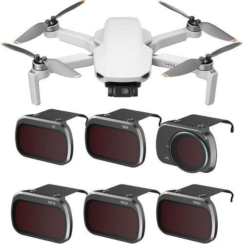 Pack De 6 Mini Filtres 4k Pour Appareil Photo Dji Mini 4k/Mini 2 Se/Mini Se/Mini 2/Mavic Mini Drones (Cpl/Uv/Nd8/Nd16/Nd32/Nd64)-Générique