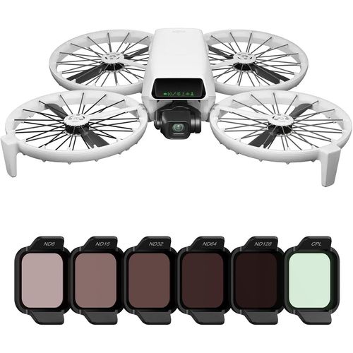 Lot De 6 Filtres À Rabat Pour Appareil Photo Dji Flip Drone (Cpl/Nd8/Nd16/Nd32/Nd64/Nd128)-Version En Plastique-Générique