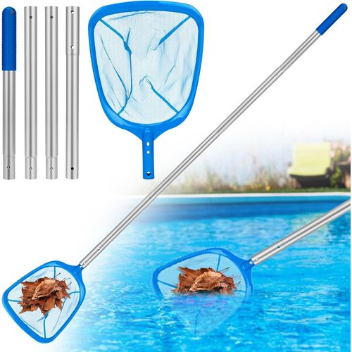 Épuisettes de Surface pour Piscine,175CM Épuisette Piscine avec Tige en Aluminium Épaissie Amovible,Filet de Piscine Maille Fine pour Nettoyer la Piscine,Spa,Source Chaude,Fontaine,Étang