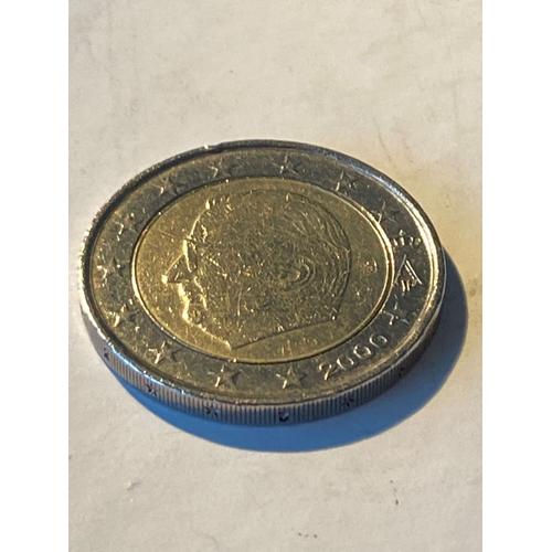 Pièce 2 Euros Belgique 2000, Fautée, Tr Etat