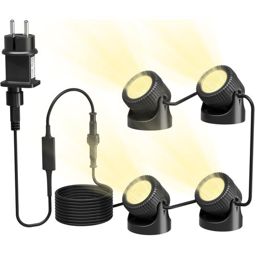 Éclairage De Bassin Led Sous-Marin,Éclairage Sous-Marin,Projecteur De Piscine,Éclairage Sous-Marin Ip68,Étanche Ip68,Lumière De Bassin Pour Piscine,Étang,Jardin,Arbre,Intérieur Et