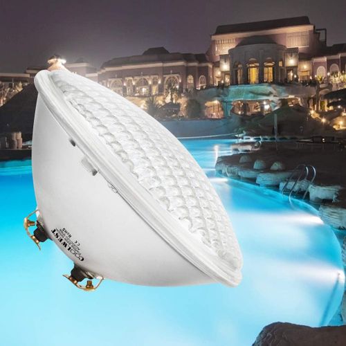 Éclairage De Piscine Led,Lumière Sous-Marine Blanc 54w Éclairage Étang Étanche Ip68,Projecteur De Piscine Éxtérieure Ac/Dc 12v Sous L'eau Pour Éclairage De Jardin De Piscine Aquarium