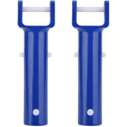2pcs tête de v poignée Bleu Piscine v Forme Clip Brosse Manche de Remplacement de la tête pour Piscine Accessoires