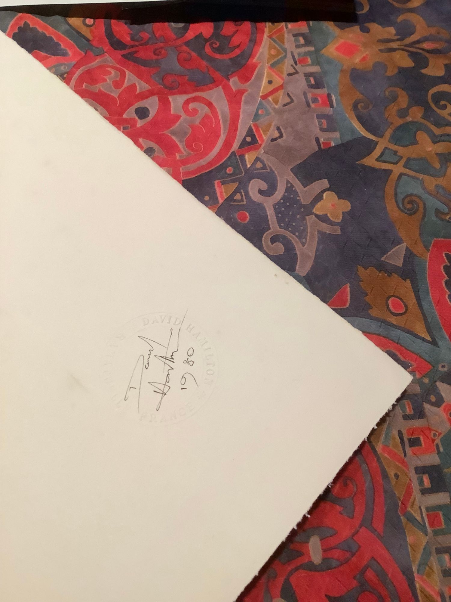 Livre David Hamilton - Jardin secret - cachet et signature