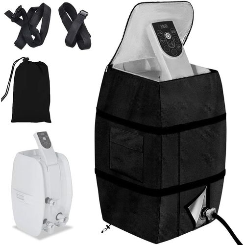 Couvercle de Pompe de Chauffage de Spa,Housse de Pompe de Chauffage pour Jacuzzi,Convient à Plusieurs Marques de Baignoires/Piscines Extérieures (Noires,Carrées)