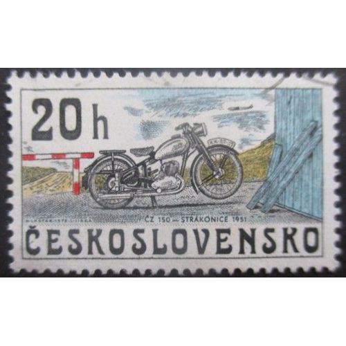 Tchecoslovaquie N°2117 Moto Oblitéré