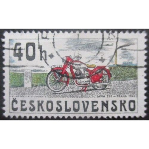 Tchecoslovaquie N°2118 Moto Oblitéré