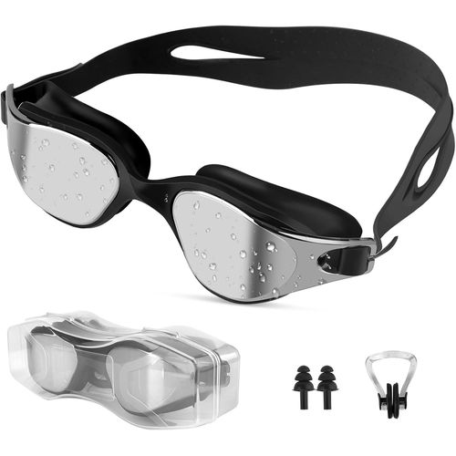 Lunettes De Natation Polarisées Pour Homme Et Femme Avec Pince-Nez Et Bouchons D'oreilles-Lunettes De Natation Polarisées-Anti-Buée Et Protection Uv-Lunettes De Natation Pour Adultes