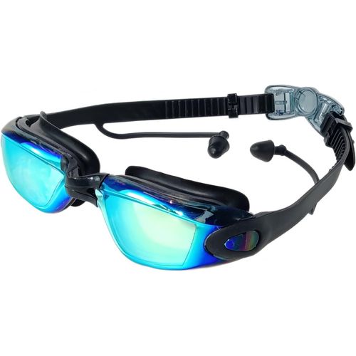 Lunettes De Natation,Lunettes De Plongée Antibuée,Protection Uv,Aucune,Fuite Lunettes De Piscine Sangle En Silicone Réglable Pour Adultes,Hommes,Femme Avec Boite De Rangement,Noir.[A154]