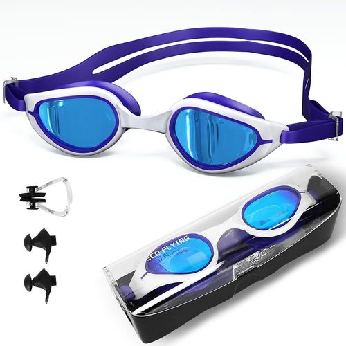 Lunettes De Natation Anti-Buée,Anti-Uv,Pour Adultes,Femmes,Hommes,Sans Fuite,Lunettes De Natation Avec Pince-Nez,Bouchons D'oreilles.[A207]