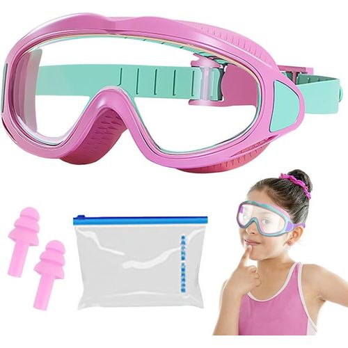 Lunettes De Natation,De Plongée,Panoramique À 180°,Anti-Fuite,Anti-Buée,Avec Bouchons D'oreille,Pour Enfants De 4 À 12 Ans,Garçons Et Filles.[A229]
