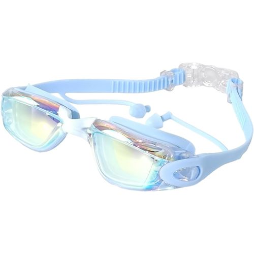 Lunettes De Natation,Lunettes De Plongée Antibuée,Protection Uv,Aucune,Fuite Lunettes De Piscine Sangle En Silicone Réglable Pour Adultes,Hommes,Femme Avec Boite De Rangement,Noir.[A153]