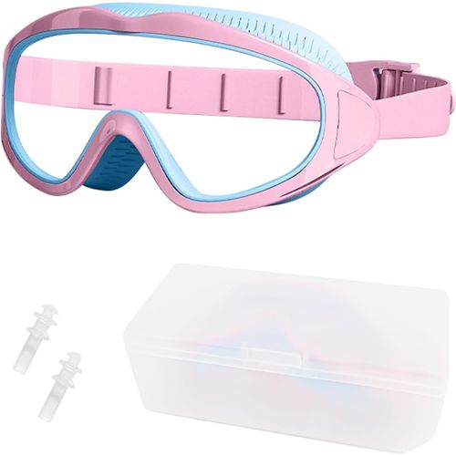 Lunette Piscine Enfant,Lunettes De Natation Anti-Buée Avec Des Verres Larges,Inclut Bouchons D'oreilles,Lunette De Plongée Enfant,Joints Protecteurs Des Orbites,Pour 3-16 Ans.[A155]