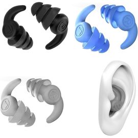 Lot De 3 Paires De Bouchons D'Oreille Pour Adultes-En Silicone Souple-Imperméables Et s-Pour La Douche,La Natation,Le Surf