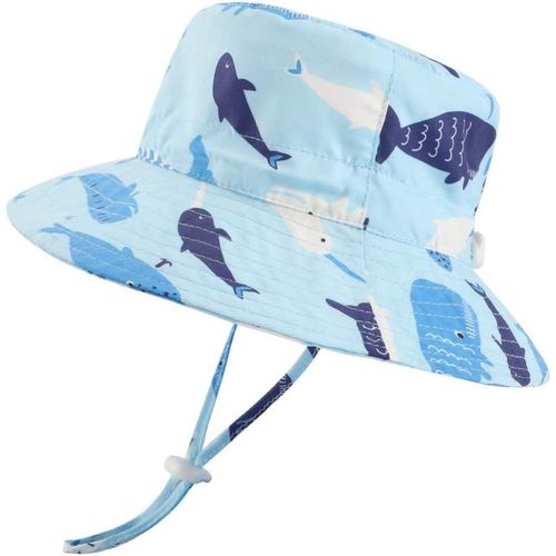 Bob Bébé Garcon Fille Anti-Uv Chapeau De Soleil Enfant Chapeau Piscine À Bord Large Enfant Upf 50+ Avec Mentonnière Réglable.[Z1049]