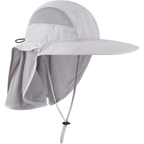 Chapeau/Casquette De Safari Chapeau De Soleil Pour Femme Homme Uv Protection Avec 12cm À Large Bord Protection Du Cou.[Z1055]