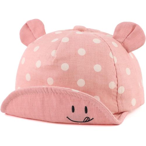 Polka Coton Bébé Casquette Pour Fille Garçon Enfant Chapeau De Soleil Casquette De Réglable Printemps Été Automne 6 À 24 Mois.[Z1285]