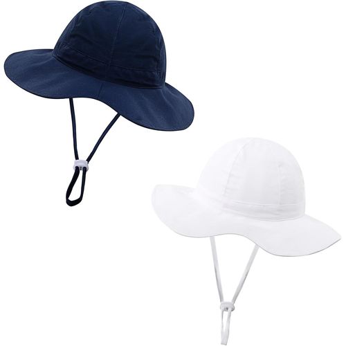 Chapeau Soleil Bebe Garcon Fille Anti Uv Coton Été Chapeau De Plage Piscine Enfant S(6-18 Mois)/M(18 Mois-5 Ans).[Z1301]
