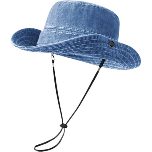 Chapeau De Soleil De Cowboy Homme Femme Chapeau Safari À Large Bord Anti Uv Pliable Chapeaux De Peche Pour L'alpinisme,La Randonnée Et Le Trekking.[Z1292]