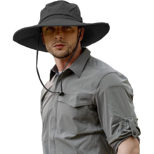 Chapeau Boonie À Large Bord Imperméable Pour Homme-Chapeau De Soleil D'extérieur-Protection Solaire.[Z955]