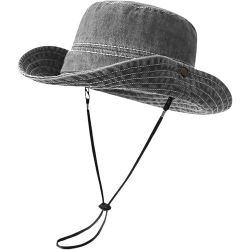 Chapeau De Soleil De Cowboy Homme Femme Chapeau Safari À Large Bord Anti Uv Pliable Chapeaux De Peche Pour L'alpinisme,La Randonnée Et Le Trekking.[Z1295]