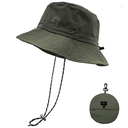 Imperméable Pêche Chapeaux,Chapeau De Soleil Pour Femme,Seau Pluie Chapeau Menton Lacets Séchage Rapide Packaging Boonie Safari Outdoor Uv.[Z49]