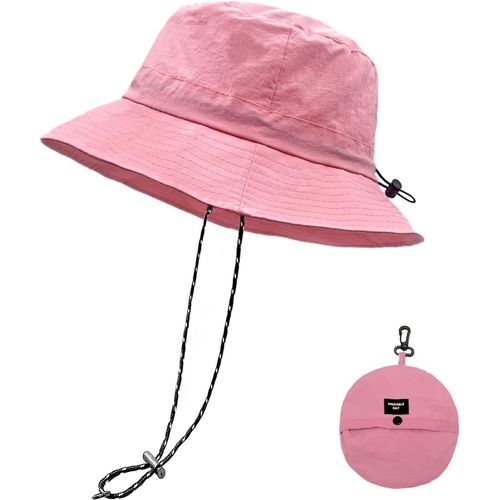 Imperméable Pêche Chapeaux,Chapeau De Soleil Pour Femme,Seau Pluie Chapeau Menton Lacets Séchage Rapide Packaging Boonie Safari Outdoor Uv.[Z59]