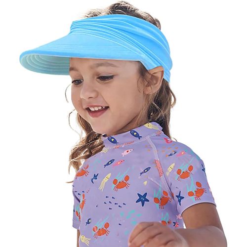 Visière Cap Filles 4-10 Ans Été,Chapeau Enfant Protection Uv,Chapeau De Plage Filles Chapeaux De Soleil,Pare-Soleil Enfants Respirant,Pour Unisexe,Tennis,Golf,Course.[Z1570]