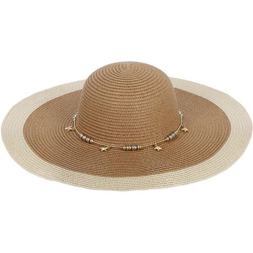 Chapeau De Paille De Soleil De Plage Pour Femmes Avec Mentonnière,Disquette Upf50 Chapeaux D¿Été Pliables À Large Bord Pour Voyage,Vacances,Plein Air.[Z1576]
