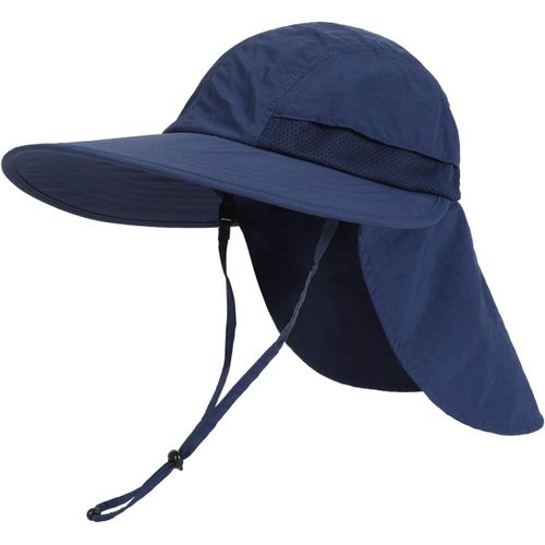 Chapeau De Soleil Pour Bébé Enfant Avec Rabat De Cou,Upf 50+,Large Bord Pour Plage D'été,Trou Pour Queue De Cheval,Tout-Petits Filles Garçons.[Z1655]