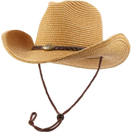 Chapeau Cowboy Western-Chapeau De Paille Adulte Unisexe-Soleil Pliable Anti-Uv Large Bord Classique.[Z1629]