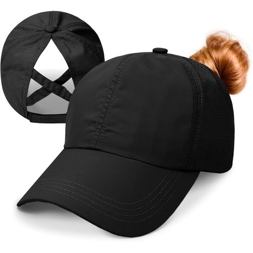 Casquette Femme Queue De Cheval,Casquette Baseball Femme Réglable Séchage Rapide Casquette Femme Été,Maille Respirant Chapeau Soleil Casquette Queue De Cheval Haute.[Z1624]