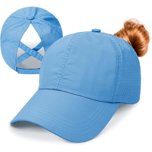 Casquette Femme Queue De Cheval,Casquette Baseball Femme Réglable Séchage Rapide Casquette Femme Été,Maille Respirant Chapeau Soleil Casquette Queue De Cheval Haute.[Z1622]