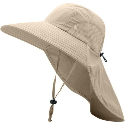 Chapeau De Soleil Unisexe Femmes,Chapeau De Soleil,Chapeau De Peche,Upf 50+ Large Bord Avec Grande Protection De La Nuque,Chapeau Randonnée,Pour Homme Et Femme.[Z78]