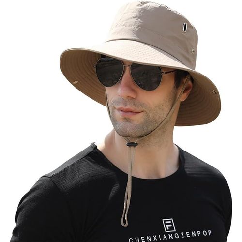 Homme Chapeau D'été Large Bord Casquette Femme Chapeau De Soleil Pour Randonnée Pêche.[Z1119]