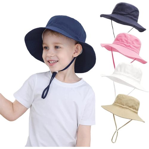 Bébé Enfants Chapeau De Soleil Ajustable,Protection Solaire Upf 50+ Casquette De Plage Pour Bambin Garçons Filles.[Z314]