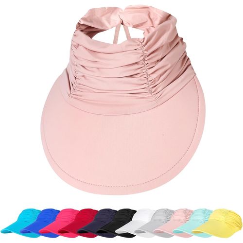 Chapeau De Soleil Anti-Uv Pour Femme-Bord Large,Ajustable,Légère Et Respirante,Idéal Pour La Plage Et L'été,Avec Fonction De Réfrigération Pour La Tête.[Z1182]