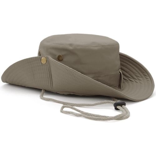Chapeau De Protection Solaire,Chapeau De Soleil À Large Bord Extérieur Pliable Respirant Chapeau De Boonie Peche Safari Pour Pêche Chasse Camping Randonnée Voyage.[Z212]