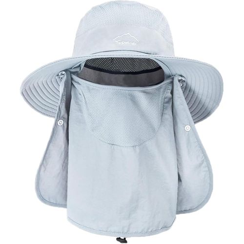 Chapeaux De Pêche Pour Hommes Et Femmes Chapeau Randonnée Homme Avec Couvre-Visage À Large Bord Chapeau De Soleil De Plage Safari Chasse Jardinage Pliable Bucket Hat.[Z97]
