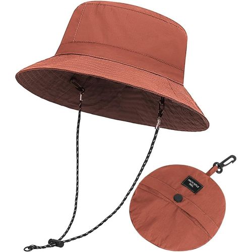 Chapeau Homme Pliable Imperméable Bucket Hat Unisex Anti Uv Réglable Chapeau Soleil Chapeaux De Randonnée Homme Avec Cordon Jugulaire Amovible.[Z1100]