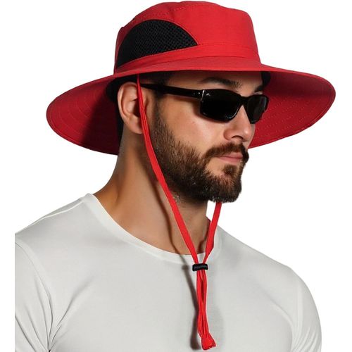 Chapeau Anti Uv Homme Femme Large Bord Casquette Pliable Étanche Pour La Randonnée,Le Jardinage,Le Safari Et La Brouss